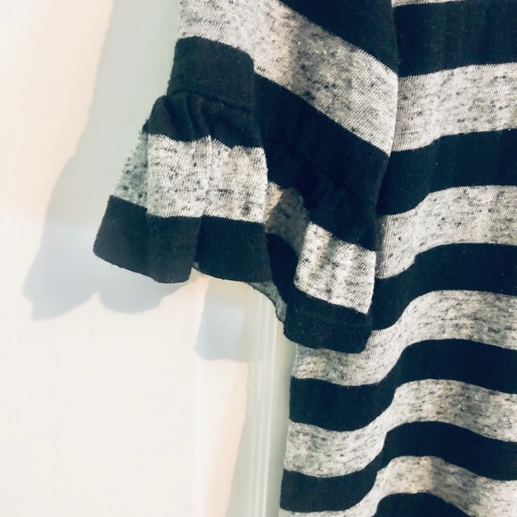 [LOFT] BNWOT Striped Top with Ruffle Sleeve - Picture 2 of 4